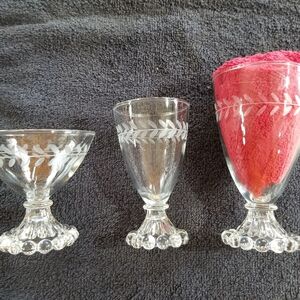 Anchor Laurel Gray Cut Crystal Boopie Stem 16 pc